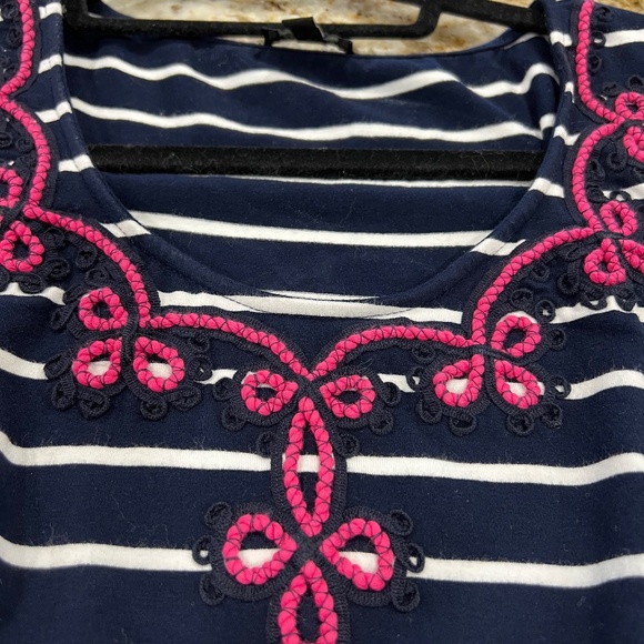 **With BONUS**Talbots Blue/White Striped Sleeveless Maxi Dress MP! Gently used! - Picture 5 of 16